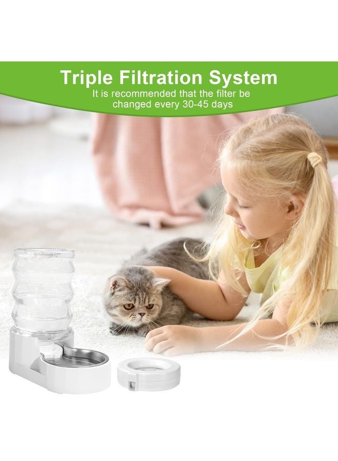 MOWKIT Dog Water Dispenser Filters, Triple Filtration System For 3L/3.6L/4.6L/6L/8L Pet Water Dispenser, Pet Fountain filter Replacement (4 Pcs) - Image 4