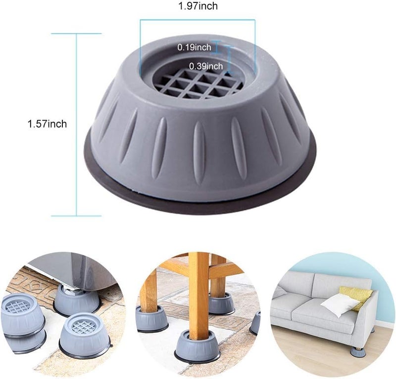 Rylan Anti Vibration Pads - Washing Machine Feet Pads Shock Absorber Noise Cancelling Washer Support, Round (Pack of 4) - Image 3
