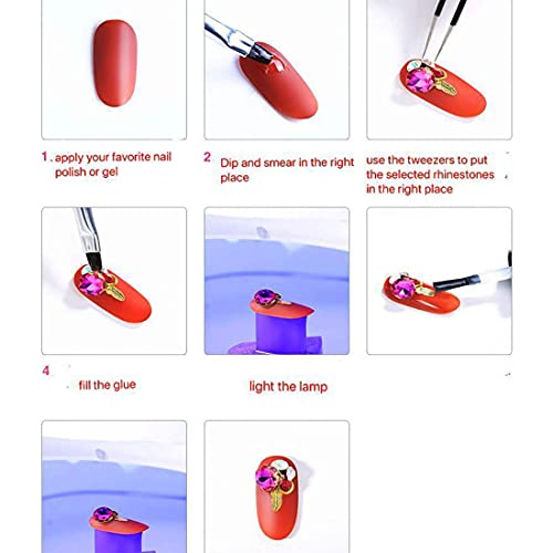 Adbeni Manicure Accessories CCB Ring Golden Flatback-4019, 10g for Nail Art Decoration - Image 4