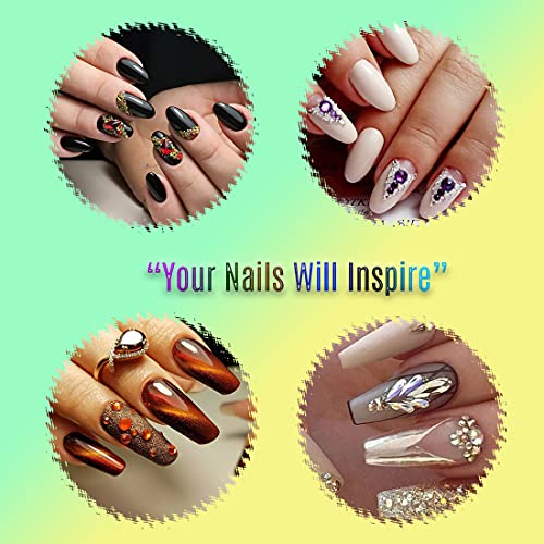 Adbeni Manicure Accessories CCB Ring Golden Flatback-4019, 10g for Nail Art Decoration - Image 5