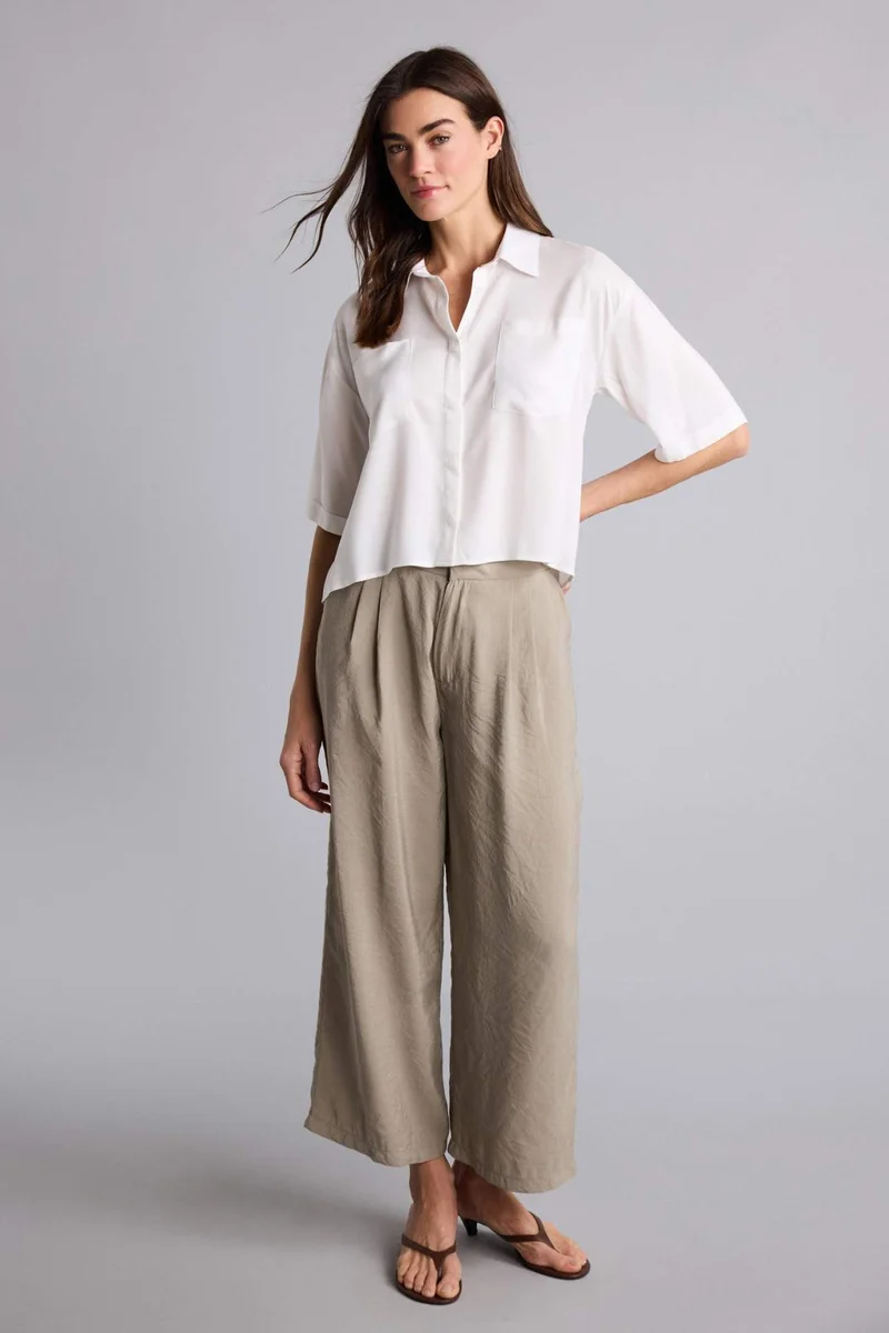 DeFacto Wide Leg Regular Hem Zipper Sensual Trousers