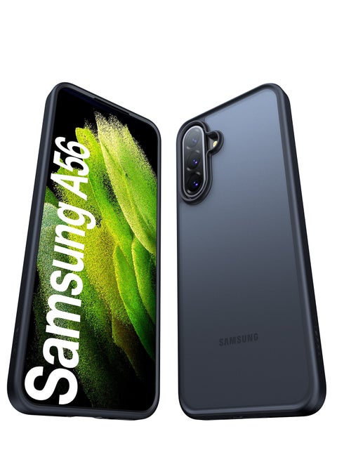 Guardian Shockproof For Samsung Galaxy A56 Case, Non-Yellowing,12Ft Mil-Grade Drop, Thin & Soft Touch For Samsung A56 Case, Translucent Matte Protective Slim Case For Samsung Galaxy A56, Black