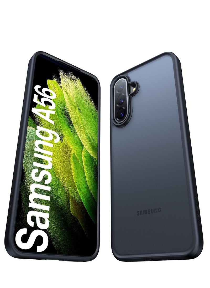Guardian Shockproof For Samsung Galaxy A56 Case, Non-Yellowing,12Ft Mil-Grade Drop, Thin & Soft Touch For Samsung A56 Case, Translucent Matte Protective Slim Case For Samsung Galaxy A56, Black