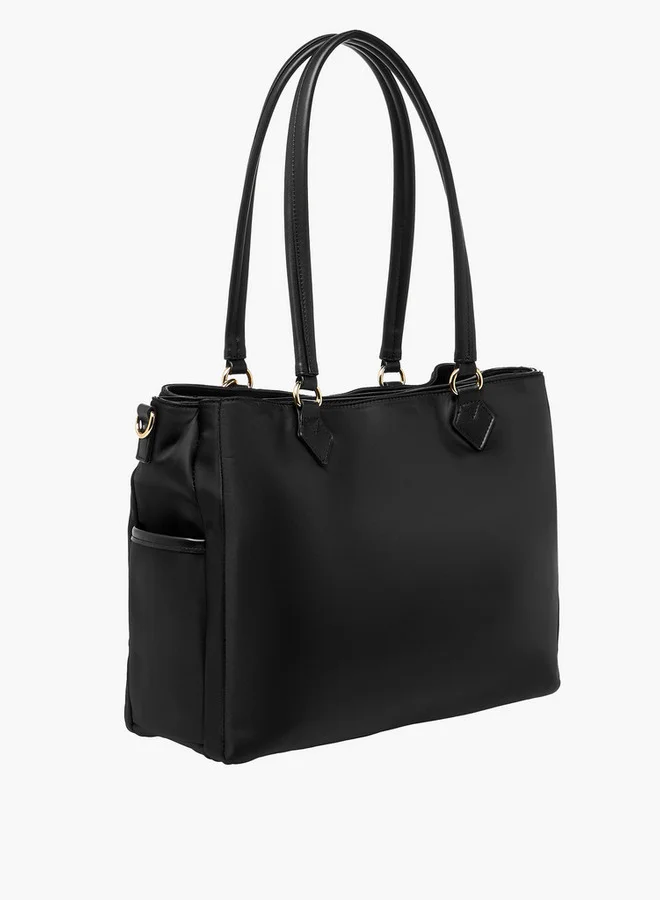 MISSY Women's Solid Tote Bag and Pouch Set