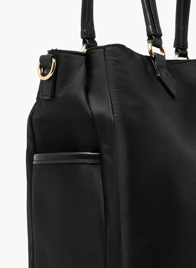 MISSY Women's Solid Tote Bag and Pouch Set