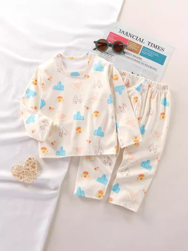 Children'S Intimates German Velvet Thermal Clothing Boys And Girls Autumn Clothes Long Pants Pajamas Home Clothes Baby Home Clothes - Image 5