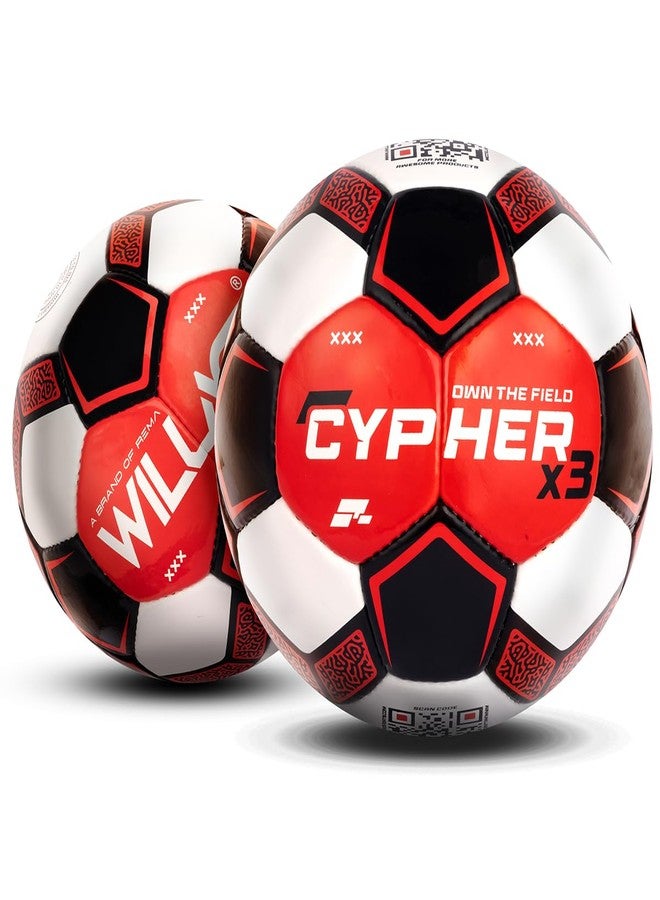 كرة قدم WILLAGE® | كرة قدم | كرة مباراة | مقاس 5 | مصنوعة من مواد بجودة FIFA | كرة قدم | Cypher x3 - Image 1