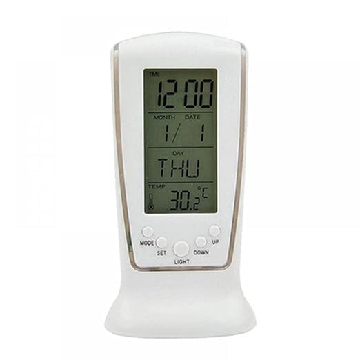 ErOLIFIN Digital Calendar LED Digital Alarm Clock Music Snooze Function Backlight Electronic Calendar Thermometer Led Clock Home Timer  - Image 1