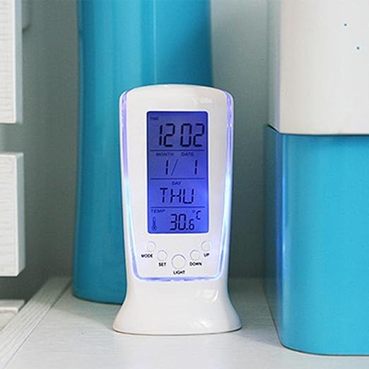 ErOLIFIN Digital Calendar LED Digital Alarm Clock Music Snooze Function Backlight Electronic Calendar Thermometer Led Clock Home Timer  - Image 2