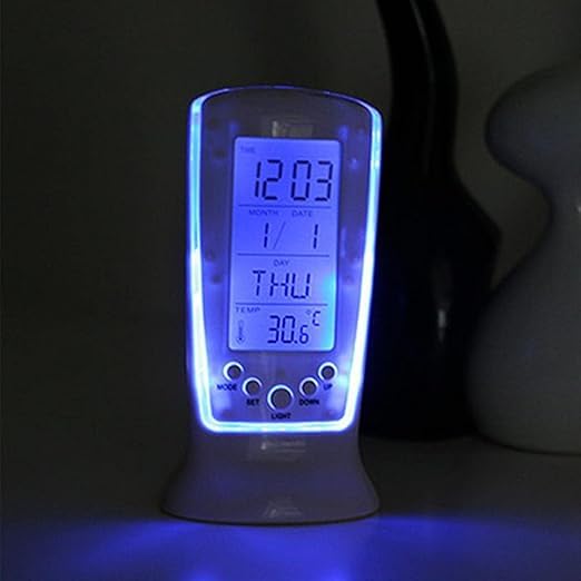 ErOLIFIN Digital Calendar LED Digital Alarm Clock Music Snooze Function Backlight Electronic Calendar Thermometer Led Clock Home Timer  - Image 4