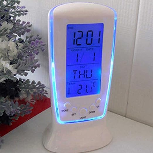 ErOLIFIN Digital Calendar LED Digital Alarm Clock Music Snooze Function Backlight Electronic Calendar Thermometer Led Clock Home Timer  - Image 5