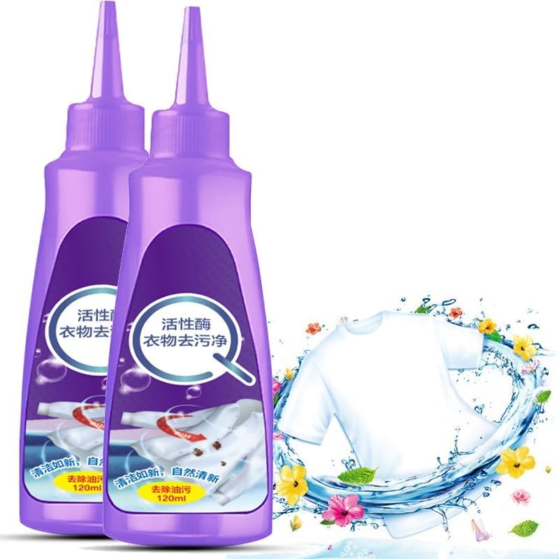 MISEDI 2pcs Laundry Stain Remover,White Shirt Guardian, Garment Stubborn Stain Cleaner Oil Remover, Collar Stain Removal Spray(120ml) - Image 1