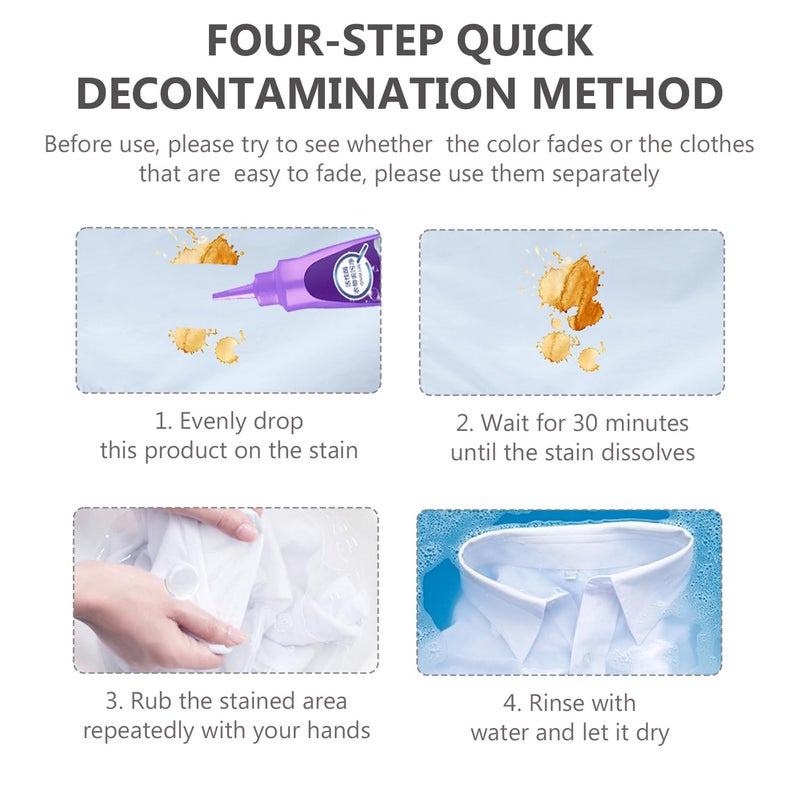 MISEDI 2pcs Laundry Stain Remover,White Shirt Guardian, Garment Stubborn Stain Cleaner Oil Remover, Collar Stain Removal Spray(120ml) - Image 5
