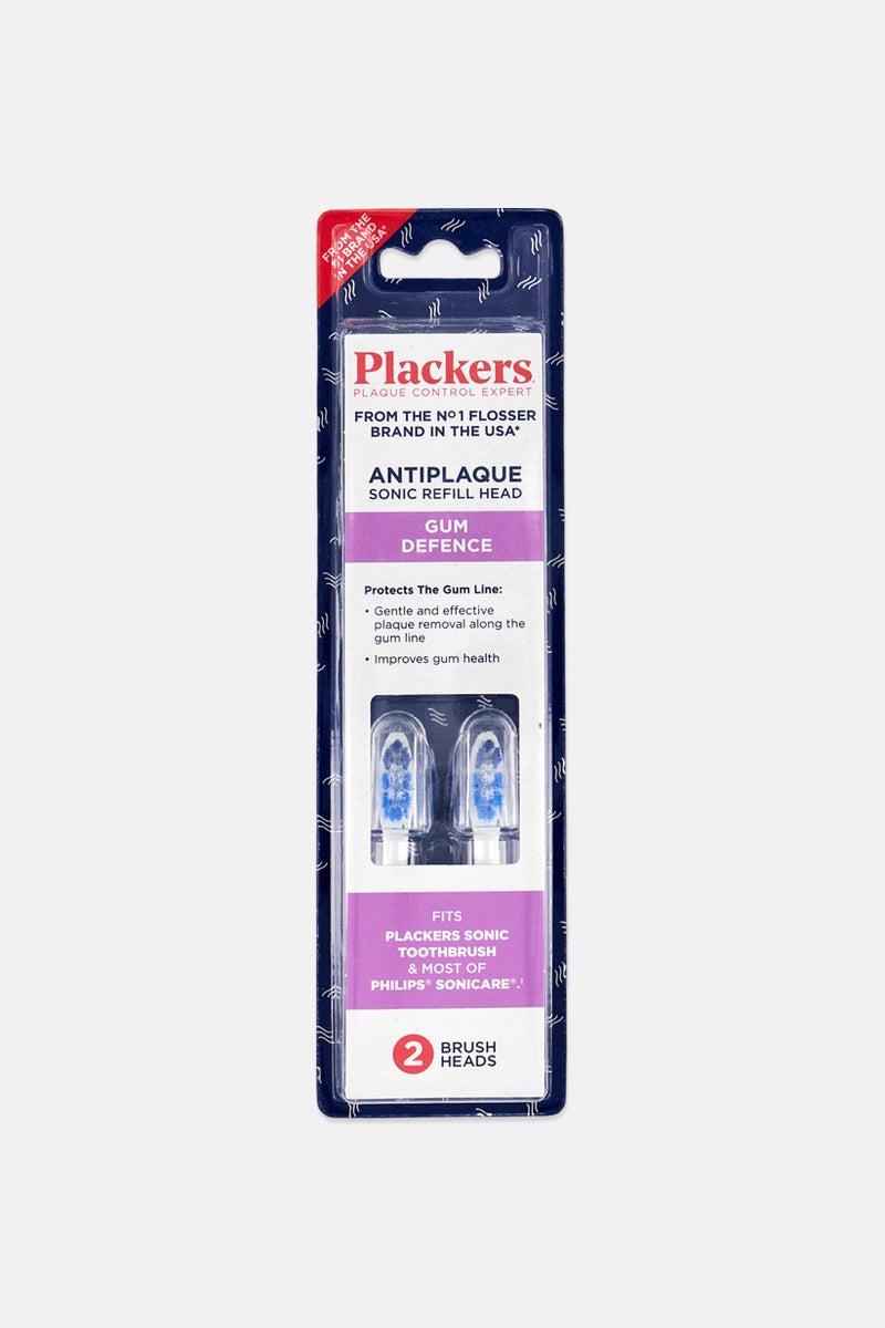 Plackers Antiplaque 2 Pieces Sonic Refill Brush Head - Image 1