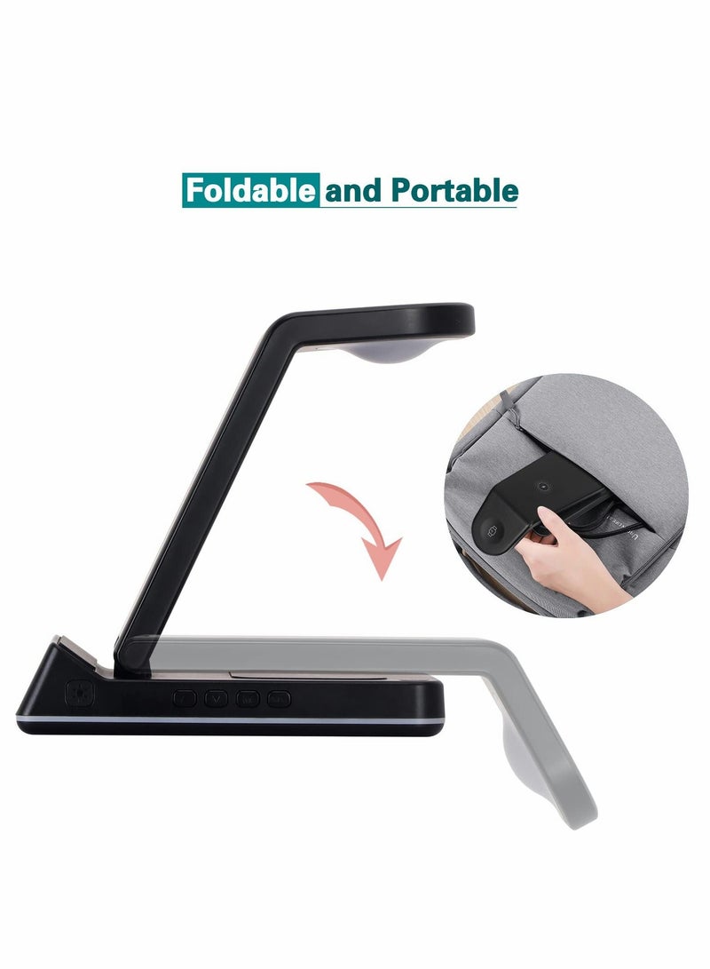 SYOSI Wireless Charger, 5 in 1 Foldable QI Fast Charging Station Compatible iPhone 13 12 11 Pro Max XS MAX/XR/XS/X/8/SE, for iWatch Series 7/6/5/4/3/2/SE, AirPo Pro/3/2 Black - Image 4