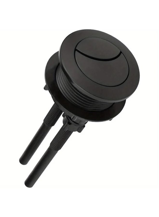 Black Dual Flush Button Replacement Round Close Coupling Toilet Tank Repair - Image 1