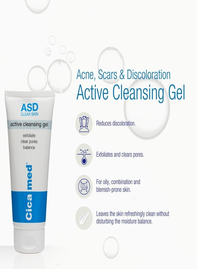 Cicamed ASD Acne Cleansing Gel - Cleanser with Glycolic & Salicylic Acid for Oily & Blemish-Prone Skin - Gentle Face Wash to Exfoliate & Unclog Pores - 3.4 fl. oz (100 ml - Image 4