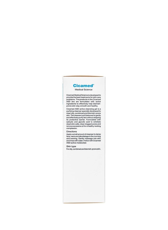 Cicamed ASD Acne Cleansing Gel - Cleanser with Glycolic & Salicylic Acid for Oily & Blemish-Prone Skin - Gentle Face Wash to Exfoliate & Unclog Pores - 3.4 fl. oz (100 ml - Image 2