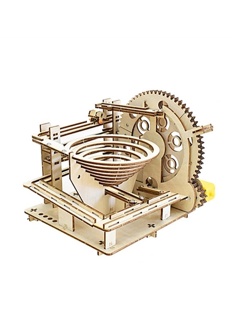 DIY technology small production wooden electric track ball handmade building blocks for primary and secondary school students to assemble toys educational toys  - Image 1
