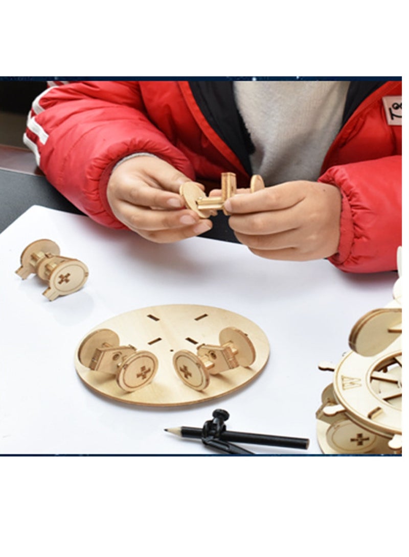 DIY technology small production wooden electric track ball handmade building blocks for primary and secondary school students to assemble toys educational toys  - Image 3