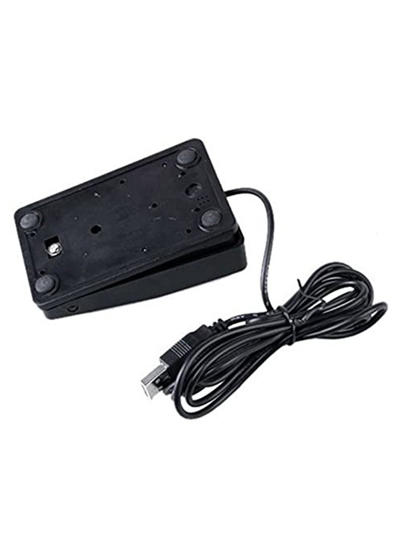 Black USB Single Foot Switch Momentary Pedal Control Keyboard Mouse Action Defined PC Laptop - Image 4