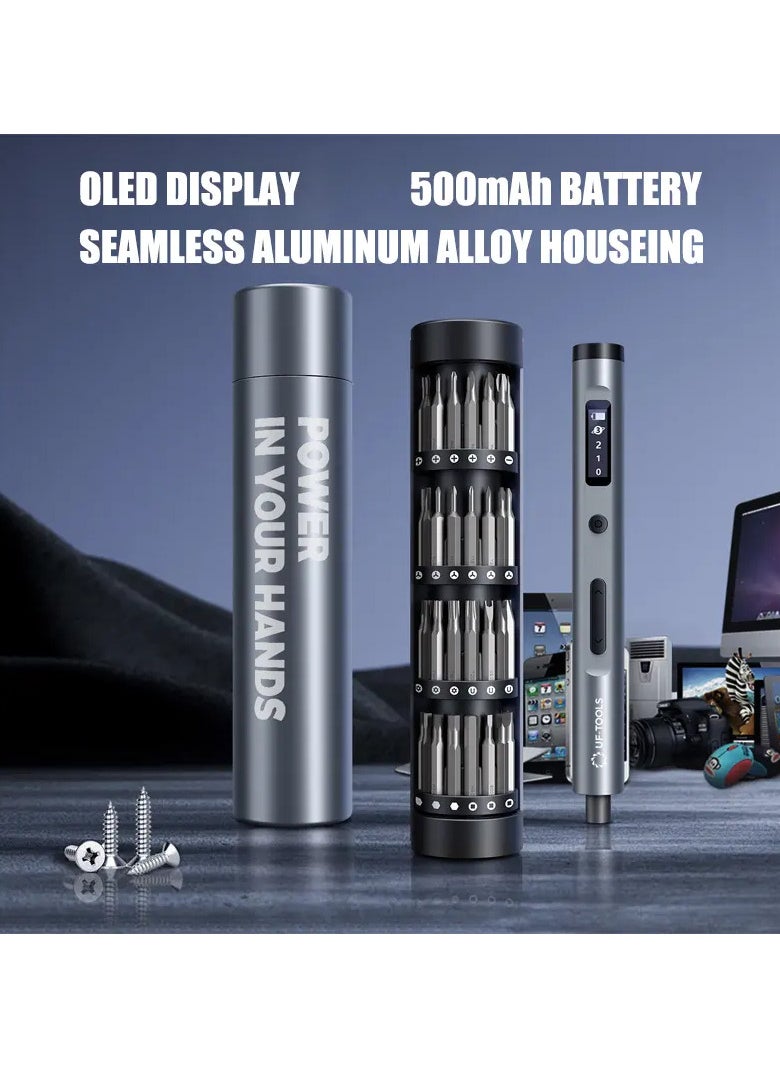 ماركة غير محددة - 61 قطعة S2 الصلب المغناطيسي الدقة مفك كهربائي مع شاشة OLED في علبة اسطوانة لإصلاح النظارات الهاتف المحمول - Image 1