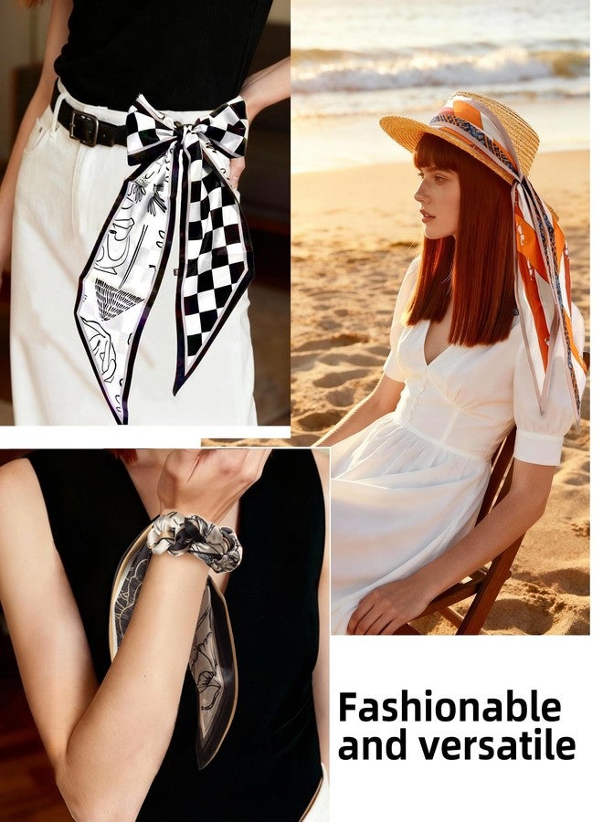 Raylarnia 59 Inches Women's Long Head Scarf - Elegant Hair & Neck Scarves - Fashion Accessory for Bags, Purses & Headwear-3 PCS - Image 5