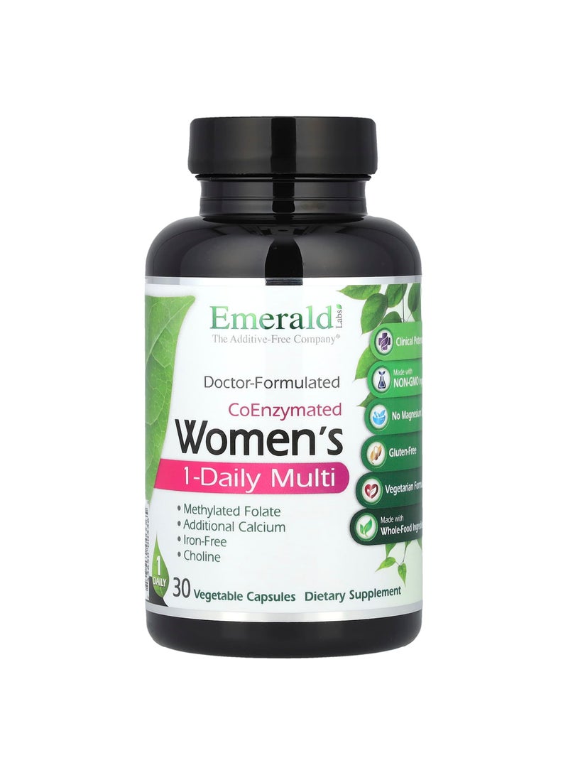CoEnzymated Women's 1-Daily Multi, 30 Vegetable Capsules