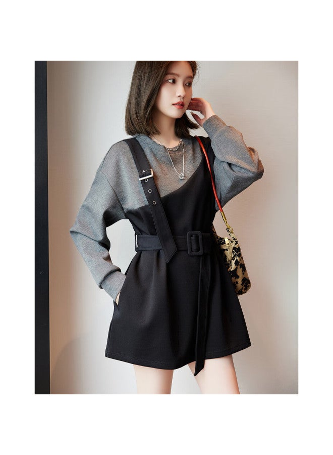 Dme Modern Colorblock Sweatshirt Autumn Crewneck Casual Long Sleeve Straight Sweatshirt For Women - Image 3