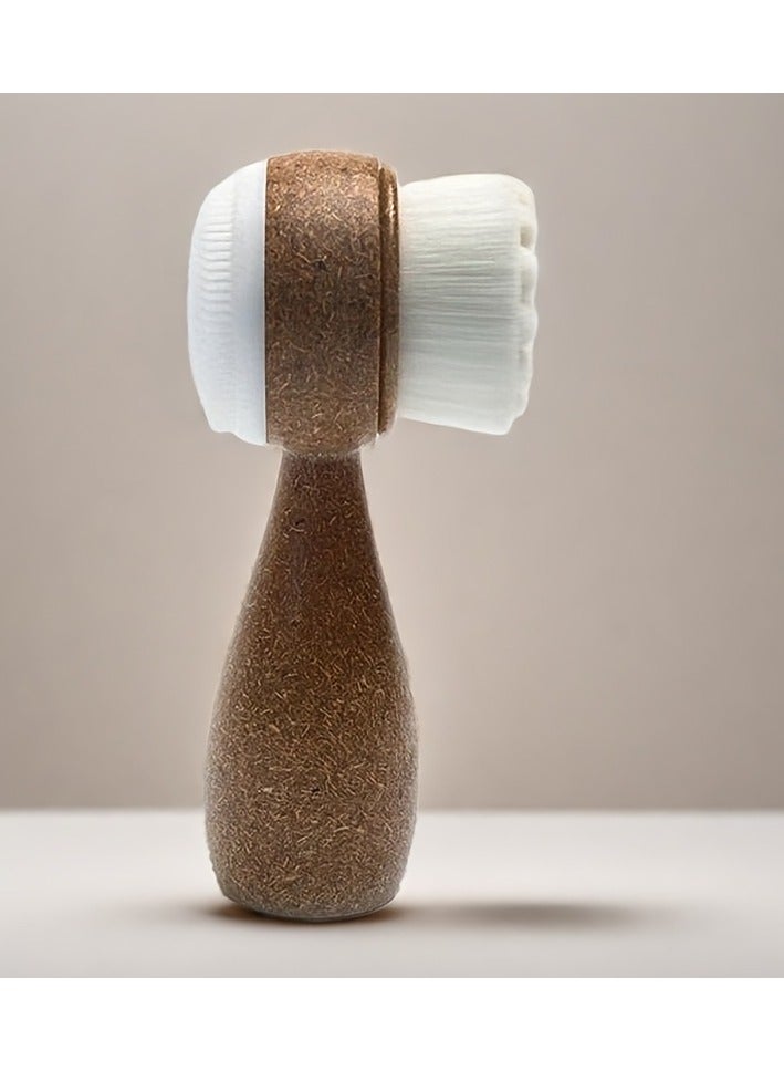 ‌Coconut Fiber Facial Brush – Double-Sided Exfoliating Cleansing Brush for Deep Cleansing & Massage, Soft Hair Design with Comfortable Grip – Perfect  Day Gift - Image 1