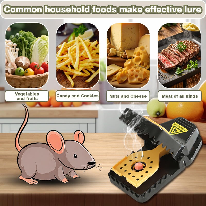 SMD35 Mouse Traps - Rat Trap Quick Effectively best Mouse Trap [New update] mousetraps used indoor & outdoor reusable mouse traps, snap traps for mice traps used basement/garage/attic etc 9set(2L+6s+1*clip) - Image 4