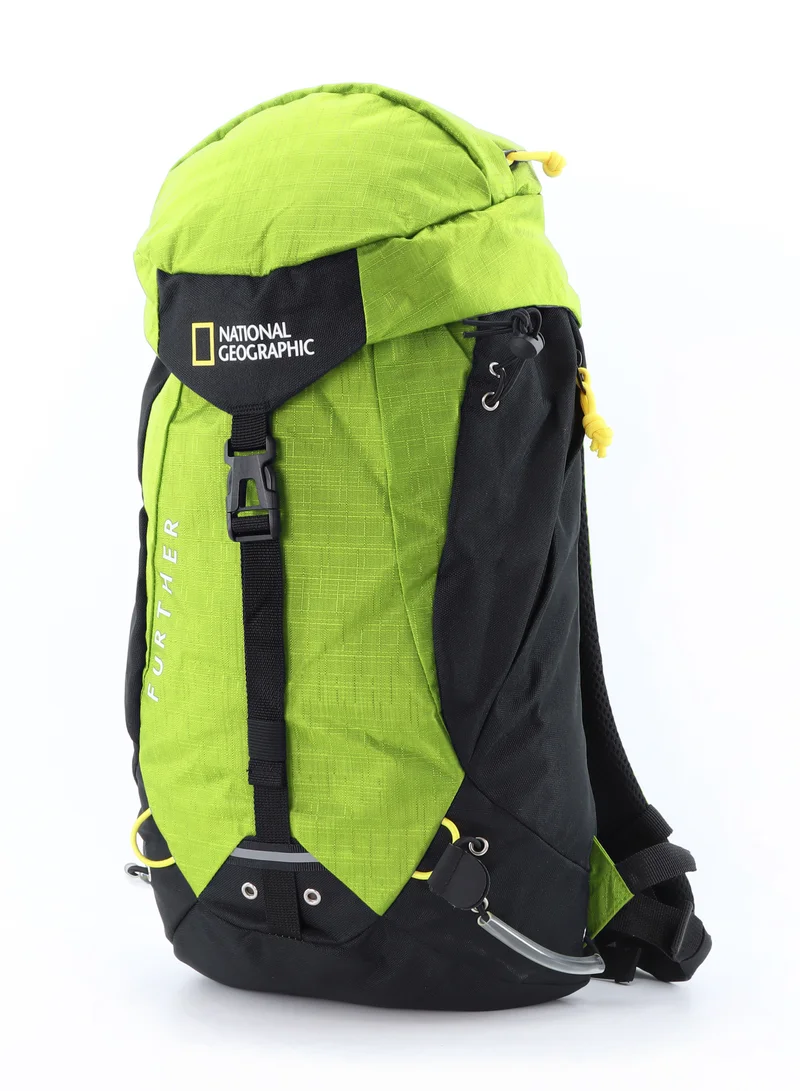 NATIONAL GEOGRAPHIC National Geographic DESTINATION Backpack Lime, Durable Water Resistant Polyester Lightweight Green Bag For Men Women Trekking Hiking Camping Outdoor Travel 15L