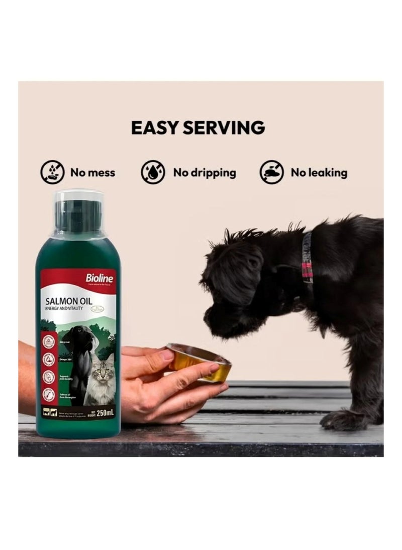 Bioline Norwegian Salmon Oil – Energy & Vitality for Dogs & Cats, 250ml - Image 3