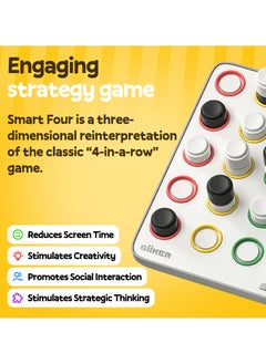 جيكر ألعاب الألغاز GiiKER Smart Four، لعبة 4 في صف ثلاثية الأبعاد مدعومة بالذكاء الاصطناعي، ألعاب سفر للأعمار من 4 إلى 12 سنة فما فوق، ألعاب استراتيجية مع حكم مدمج للاعبين من 1 إلى 2، هدية عيد ميلاد للأطفال ولعشاء عائلي  - Image 4