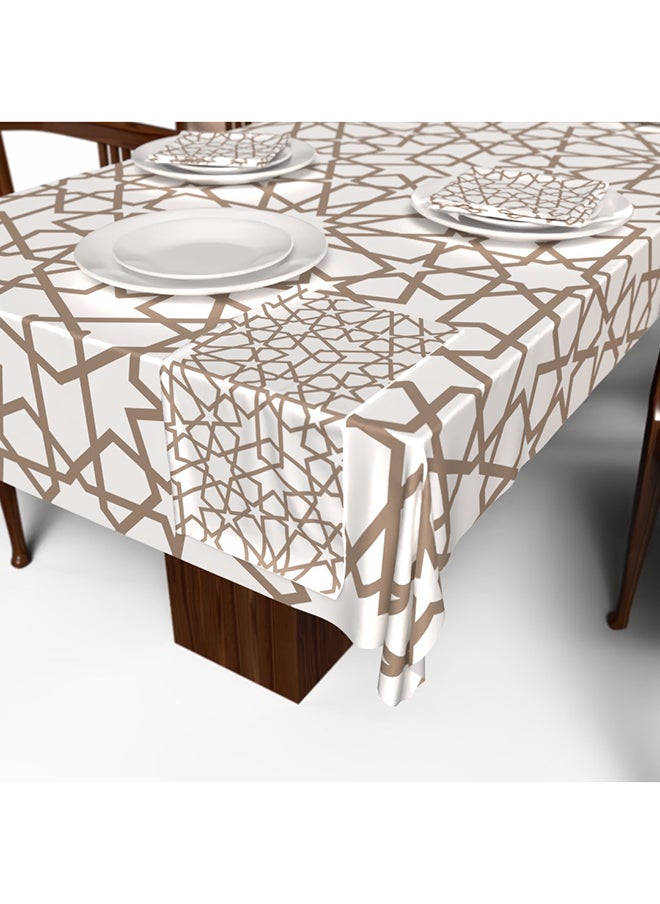 ART MOOD - Nova Tablecloth & Napkins Set Satin Multicolor 140W * 140L Cm - Image 1