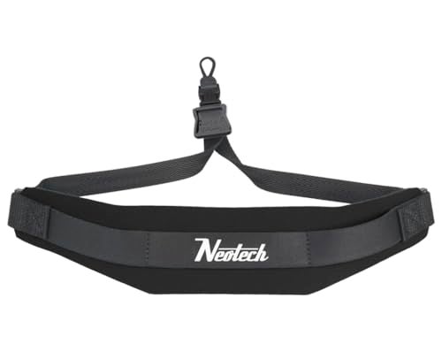 Neo Tech Neotech Soft Sax Strap with Loop – Cushioned Neck Support for Alto, Tenor, and Baritone Saxophones, Black, XL - Image 1