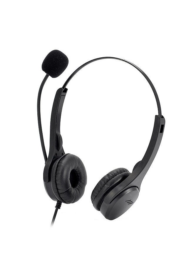 Generic - USB Wired Computer Headset Hands-Free Binaural Headphone with Microphone Volume and Mute Button for Office Call Center Business Home Gaming Computer PC Laptop - Image 1