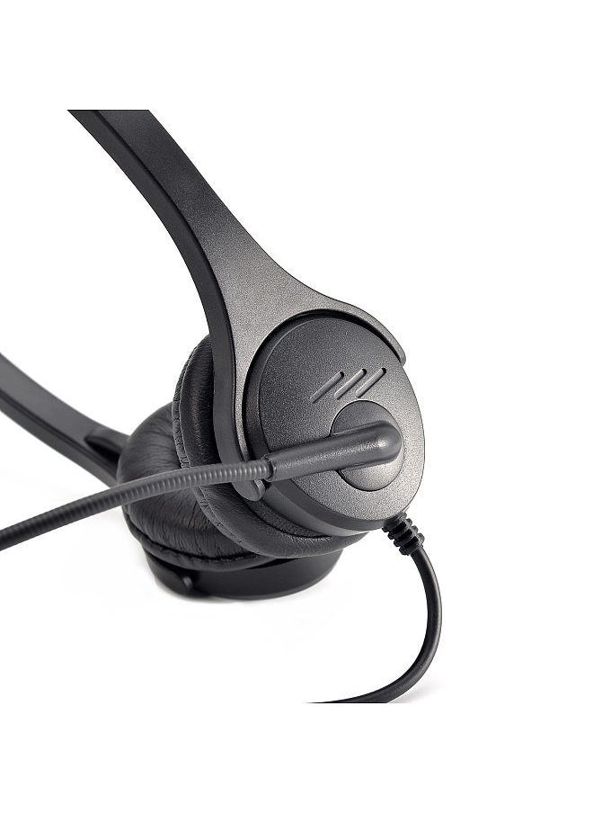 Generic - USB Wired Computer Headset Hands-Free Binaural Headphone with Microphone Volume and Mute Button for Office Call Center Business Home Gaming Computer PC Laptop - Image 1