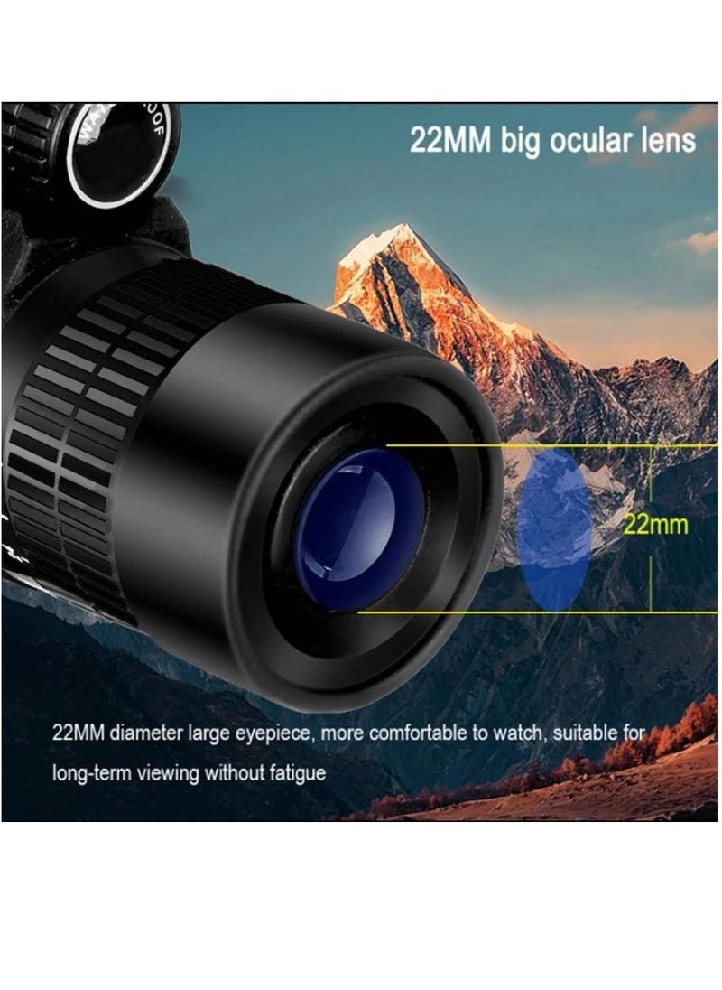 GENNEXT Telescope Monocular Waterproof High Definition Telescope Spotting Scope Phone Photography Adapter For Bird Watching Scenery Black  - Image 5