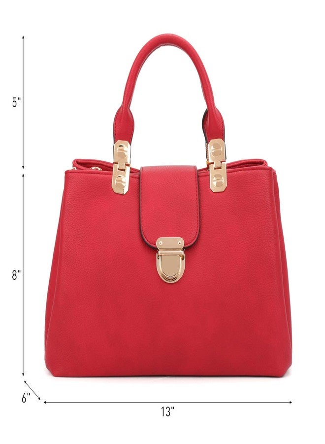 Dasein Women Satchel Handbags Top Handle Purse Medium Tote Bag Vegan Leather Shoulder Bag - Image 3