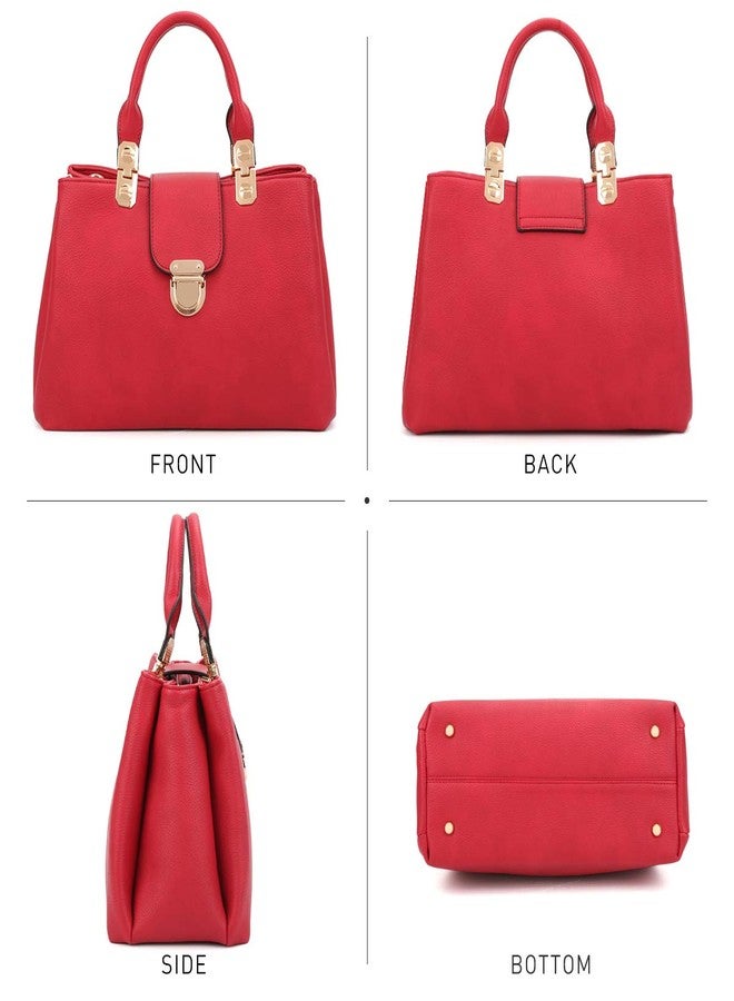 Dasein Women Satchel Handbags Top Handle Purse Medium Tote Bag Vegan Leather Shoulder Bag - Image 4