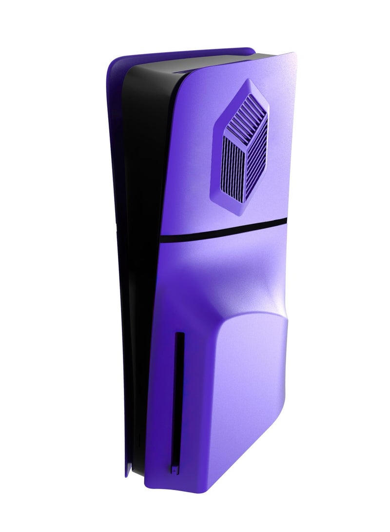 Cover Plates with Cooling Vents for PS5 Slim Console Disc Edition Protective Shell Panels Replacement Faceplate Backplate Compatible with Playstation 5 Accessories (Purple) - Image 1