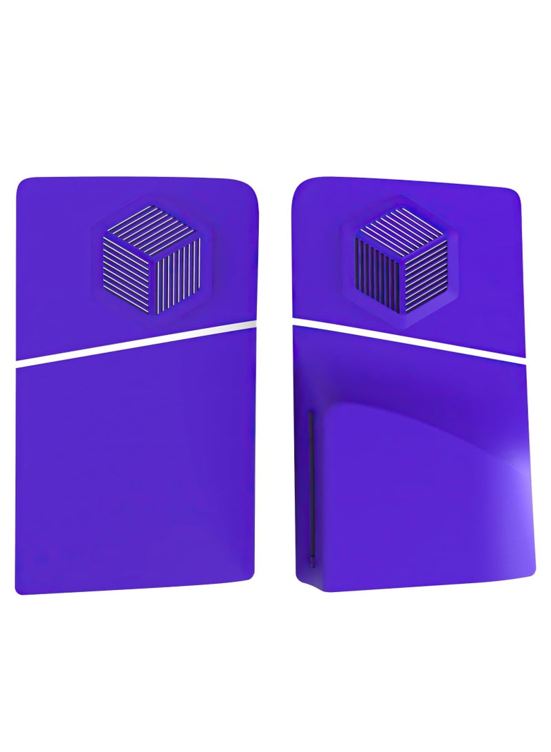 Cover Plates with Cooling Vents for PS5 Slim Console Disc Edition Protective Shell Panels Replacement Faceplate Backplate Compatible with Playstation 5 Accessories (Purple) - Image 5