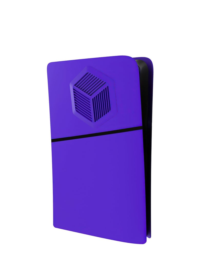 Cover Plates with Cooling Vents for PS5 Slim Console Disc Edition Protective Shell Panels Replacement Faceplate Backplate Compatible with Playstation 5 Accessories (Purple) - Image 3
