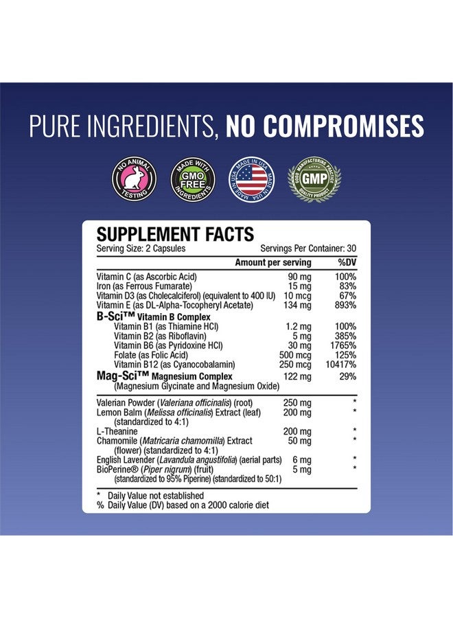 Approved Science مزيج ماغنيسيوم غليسينات معتمد من ساينس ريستليكس - 420 ملغ، إل-ثيانين 200 ملغ - 60 كبسولة - Image 4