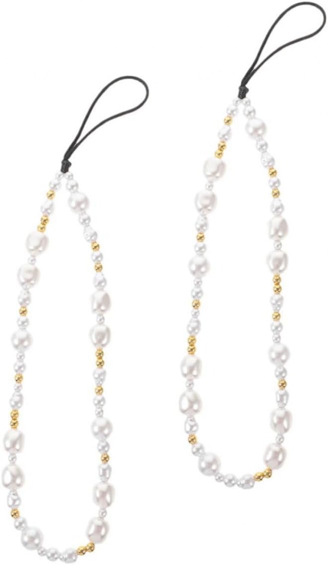 2pcs Beaded Phone Charm Strap Decorative and Cell Phone Chain Holder for Women Unique and Practical Accessory Within Reach - Image 1