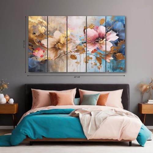 The Castle Decor Flower abstract painting with frame 5 Big Size (27x48) Wall Art for living room,Bedroom,Drawing room,Hotels-Digital Painting - Image 2