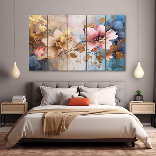 The Castle Decor Flower abstract painting with frame 5 Big Size (27x48) Wall Art for living room,Bedroom,Drawing room,Hotels-Digital Painting - Image 3