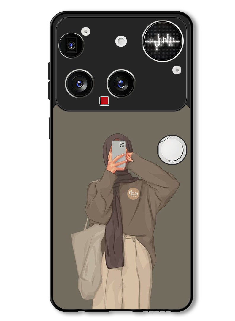 Theodor Case Compatible with Nothing Phone (3) 6.67 Inch Protection Shockproof Bumper Cover Girl Taking Picture - Image 1