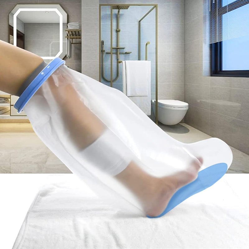 SUPERNIGHT Waterproof Leg Cast Cover, Adult Half Leg Watertight Cast Bandage Protector for Leg and Foot Wounds, 100% Anti-Slip Design - Image 4